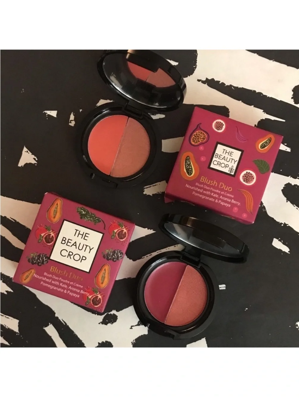 The Beauty Crop Blush Duo Compact Bundle in Pink Lady & Fig It, 2 x 0.11 oz/ 3 g